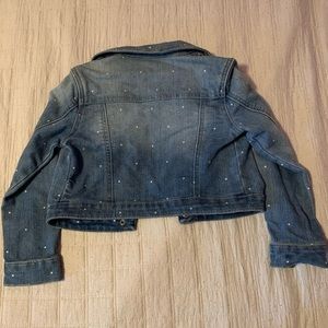 Cat and jack white polka dot jeans jacket